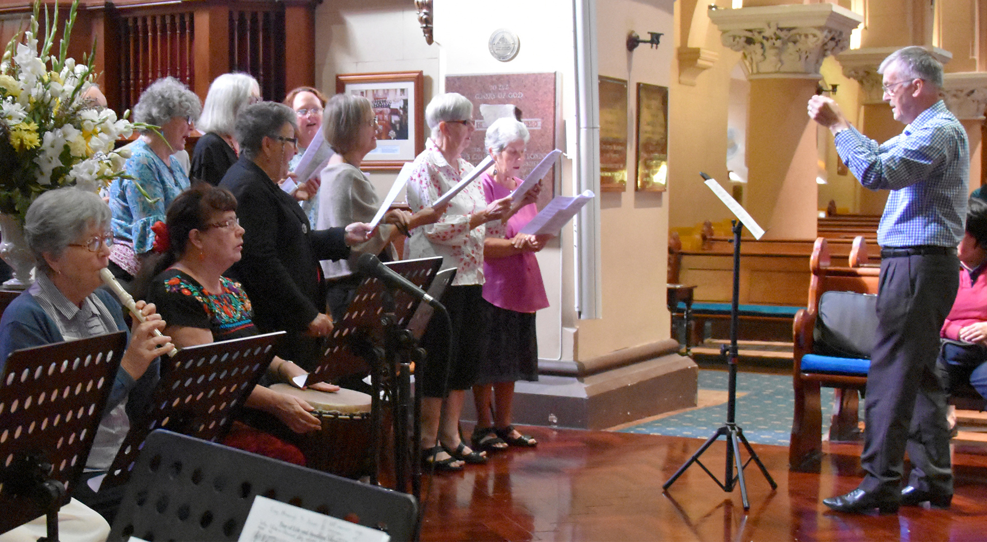 Choir group singing